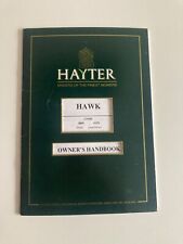 VINTAGE HAYTER HAWK ( CODE 308N - 312N ) LAWNMOWER OWNER'S HANDBOOK ( 1997 )