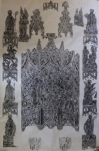 Vintage brass rubbing - brass,