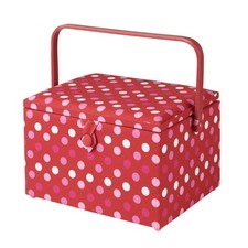 Large Sewing Basket Red Spot