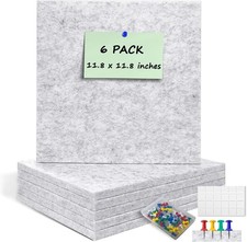 6 Pack Felt Pin Board Wall