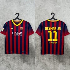 BARCELONA 2013-14 HOME FOOTBALL SHIRT #11 NEYMAR NIKE JERSEY 13-15 YEARS 170 cm
