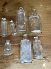 Vintage glass medicine bottles - glass,