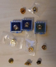 VINTAGE IOF INDEPENDENT ORDER OF FORESTERS ENAMEL BADGES.  Collectable 15mm LBC