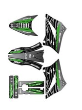 2010-2023 KLX 110 TIGRE Black Senge Graphics Kit Compatible with Kawasaki
