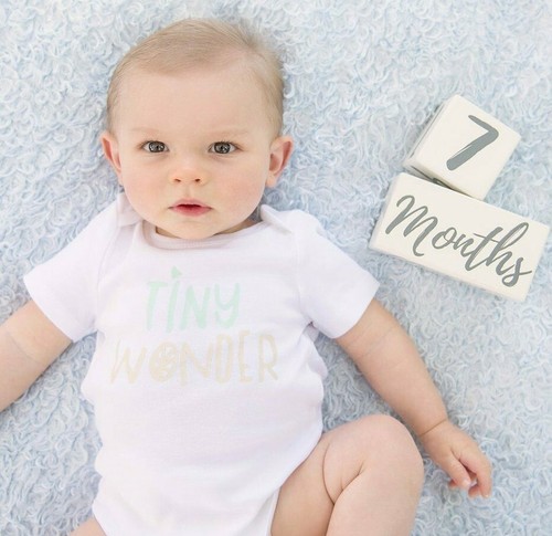Wooden baby milestone set - set, |