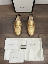 Gucci Princetown Gold Leather