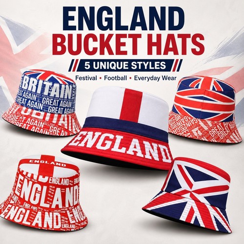 England bucket hat reversible - england,