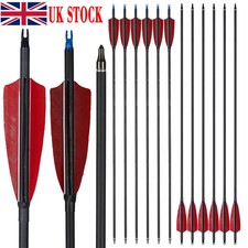 30" Carbon Arrows 4" Real Feather SP600 Archery Outdoor Hunting Shooting Target