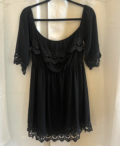 Umgee dress medium black lace - dress,