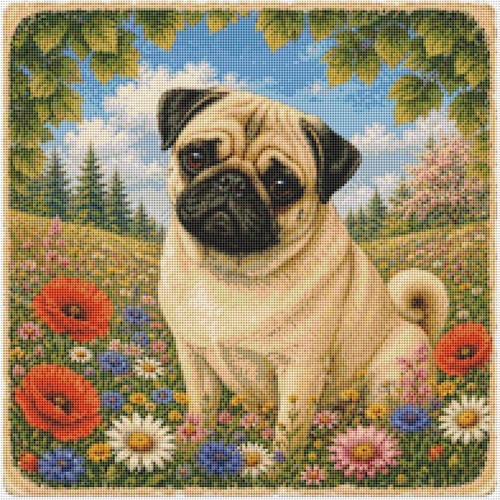 Pug puppy dog summer - summer, time