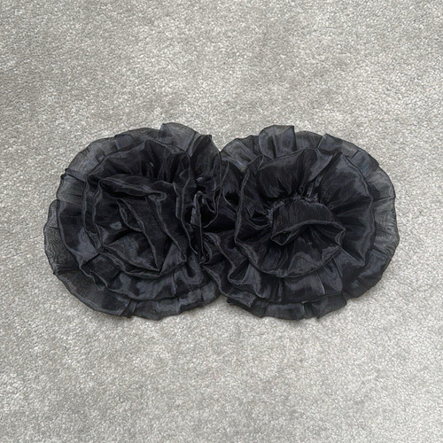 Zara black ruffle flower - black,