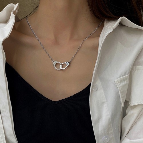 Silver freedom handcuff - freedom,