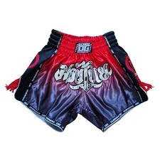 BLACK RED TASSLES MUAY THAI