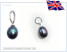Pearl Charm Pendant - Genuine Freshwater - 925 Sterling Silver - Colour Options