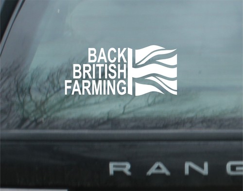 Back british farming vinyl car - farming,