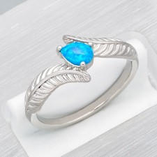 3x5 Pear Blue Fire Opal