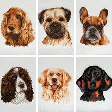 Dog cross stitch Kit. Spaniel
