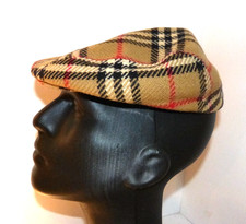 Vintage Burberry London Hat Wool Flat Cap Newsboy Size M Estate Find !