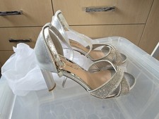 Quiz Wide Fit Silver Diamante