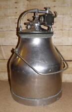 Vintage Farming Aluminium Milk Churn / Milking Machine Bucket