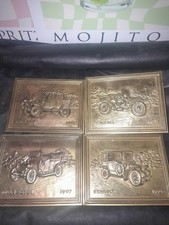 Vintage 4 Veteran Car embossed