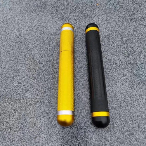 Black aluminum cigar tube - black,