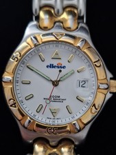 Vintage Ellesse Mens Stainless Steel /Gold K18 03-0033 Sports Watch  200m