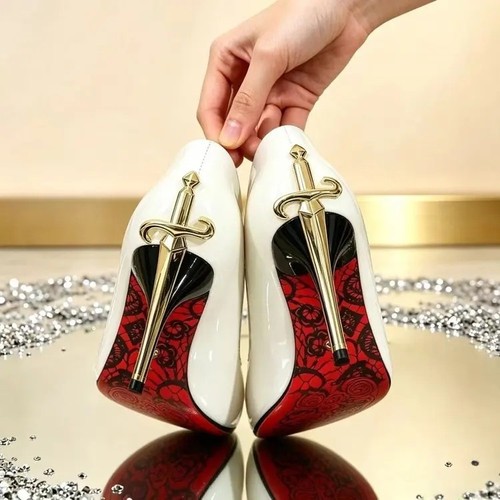 Women metallic pointed - metallic, toe