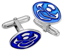 Cufflinks Sterling Silver Blue