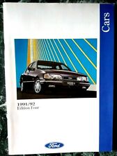 FORD CARS CATALOGUE 1991/92 Edition 4- inc XR2i, XR4x4, Scorpio 24V Cosworth 