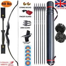 Archery 30/40lb Recurve Takedown Bow Arrow Set Hunt Right Left hand Adult quiver