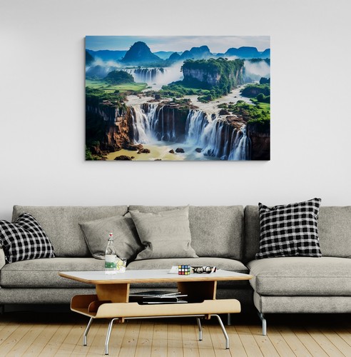 Waterfall landscape canvas - landscape,