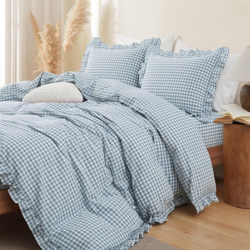 Dusty blue gingham - dusty,