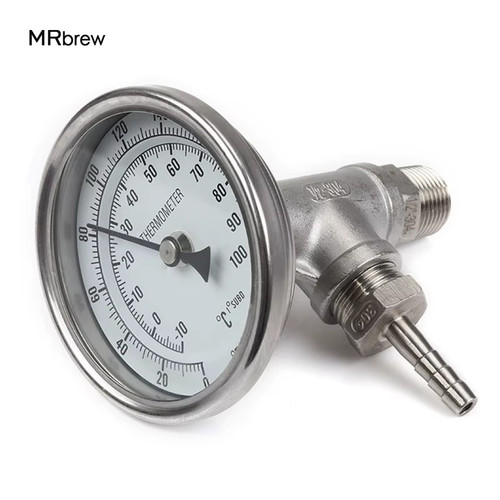 Homebrew line thermometer - in-line,