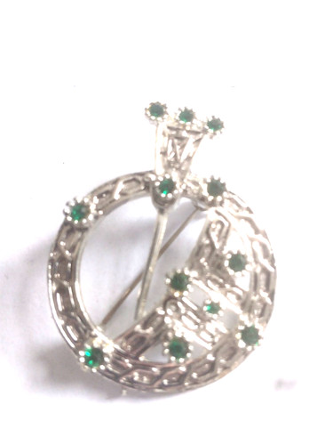 Vintage emerald glass - vintage, celtic