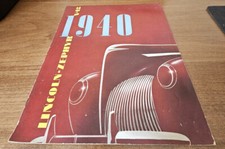 1940 Lincoln Zephyr V12 Color Sales Brochure Original OEM