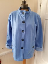 Anne De Lancay Herringbone Fleece Coat - Size M - UK 12 - 14