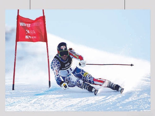Skiing poster slalom - skiing,