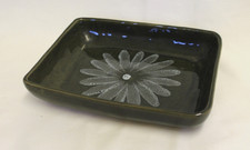 Vintage lotus pottery - lotus, dish