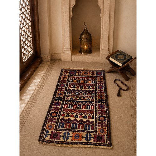 Vintage handmade afghan tribal - vintage,