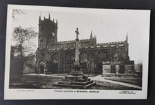 Parish Church & Memorial, Burnley Real Photo Postcard