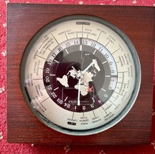 Seiko Vintage Quartz World Time Zone Clock with Airplane Design Desk Mantle