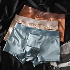 Mens Boxer Shorts Satin Ice