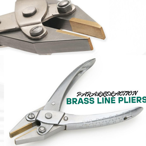 Flat nose pliers brass jaws - flat,