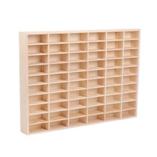 60/62 Grid Wooden Toy Car Display Cabinet Wall Mounted Toy Model Storage Cabinet