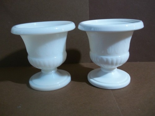 Pair vintage milk glass - vintage,