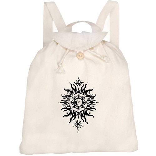 Tribal sun canvas rucksack - sun, '