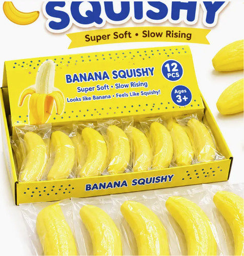 Banana squishy squeeze toy - banana,