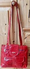 Natalie Anderson Red Shoulder/Handbag, twin handles, zipped pockets  NEW