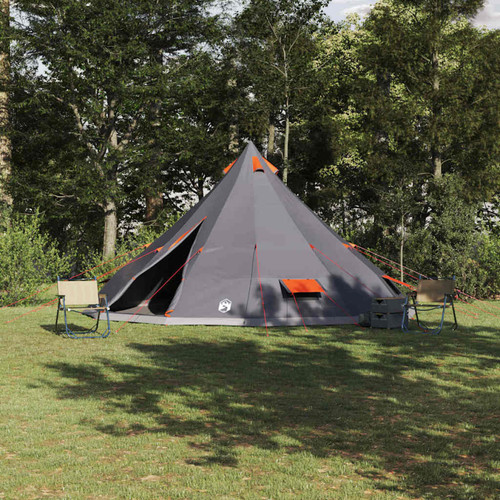 Tipi tent grey orange - tent, grey/orange